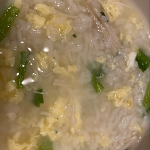 簡単～えのきと水菜の中華卵スープ★